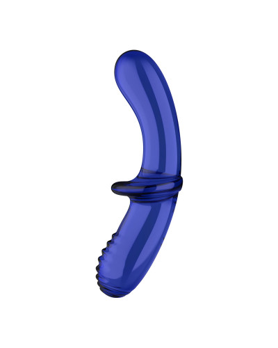Двосторонній скляний дилдо Satisfyer Double Crystal Light blue, боросилікатне скло, унісекс - Фото №3