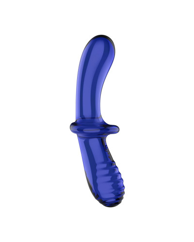 Двосторонній скляний дилдо Satisfyer Double Crystal Light blue, боросилікатне скло, унісекс - Фото №4