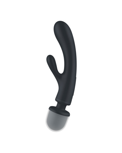 Вібратор-кролик з вібромасажером Satisfyer Triple Lover Grey, 3 мотори - Фото №2