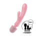 Вібратор-кролик з вібромасажером Satisfyer Triple Lover Pink, 3 мотори - Фото №1