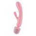 Вібратор-кролик з вібромасажером Satisfyer Triple Lover Pink, 3 мотори - Фото №2