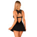 Сорочка бебі-дол з мереживом на грудях Obsessive Donna Dream babydoll M/L Black, стрінги - Фото №2