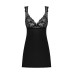 Сорочка бебі-дол з мереживом на грудях Obsessive Donna Dream babydoll M/L Black, стрінги - Фото №3
