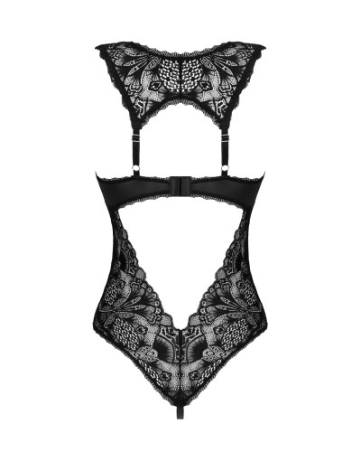 (SALE) Мереживне боді Obsessive Donna Dream crotchless teddy XS/S Black, відкритий доступ - Фото №4