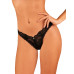 Мереживні стрінги Obsessive Donna Dream thong M/L Black, низька посадка - Фото №1