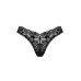 Мереживні стрінги Obsessive Donna Dream thong M/L Black, низька посадка - Фото №3