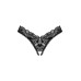 Кружевные стринги Obsessive Donna Dream crotchless thong M/L Black, открытый доступ - Фото №3