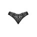 Кружевные стринги Obsessive Donna Dream crotchless thong M/L Black, открытый доступ - Фото №4