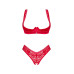 Комплект білизни Obsessive Lacelove cupless 2-pcs set XL/2XL Red, відкритий доступ, відкриті груди - Фото №3