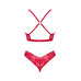 Комплект білизни Obsessive Lacelove cupless 2-pcs set XL/2XL Red, відкритий доступ, відкриті груди - Фото №4