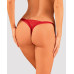 Мереживні стрінги Obsessive Lacelove thong XL/2XL Red, низька посадка - Фото №2