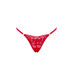 Мереживні стрінги Obsessive Lacelove thong XL/2XL Red, низька посадка - Фото №3