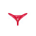 Мереживні стрінги Obsessive Lacelove thong XL/2XL Red, низька посадка - Фото №4