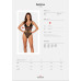 Прозрачное боди Obsessive Selinne teddy XS/S Black, мелкая сетка, двойные бретели - Фото №5