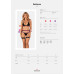Комплект білизни Obsessive Selinne 3-pcs set M/L Black, бюстгальтер, стрінги пояс для панчіх - Фото №5