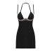 Сорочка Obsessive Selinne chemise & thong M/L Black, стрінги, подвійні бретелі - Фото №3
