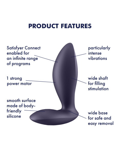 Анальная смарт-пробка с вибрацией Satisfyer Power Plug, очень мощная - Фото №6