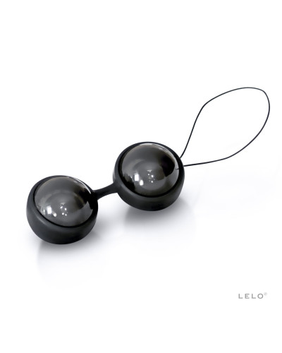 Вагінальні кульки LELO Luna Beads Noir Black, зміщений центр ваги, діаметр 2,9 см, 2х37 г - Фото №1