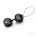 Вагінальні кульки LELO Luna Beads Noir Black, зміщений центр ваги, діаметр 2,9 см, 2х37 г - Фото №1