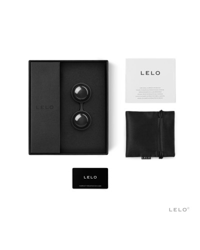 Вагінальні кульки LELO Luna Beads Noir Black, зміщений центр ваги, діаметр 2,9 см, 2х37 г - Фото №2