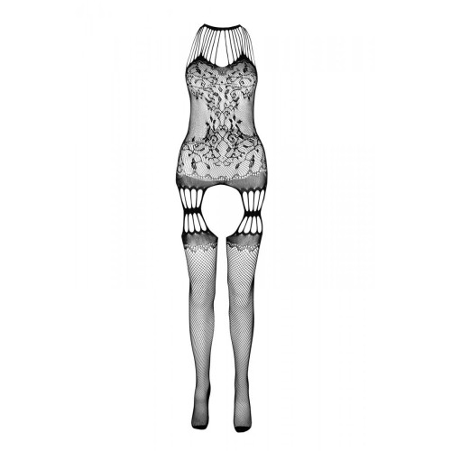 Бодістокінг з безліччю бретелей Passion BS095 One Size, red, імітація пояса та панчіх, з доступом