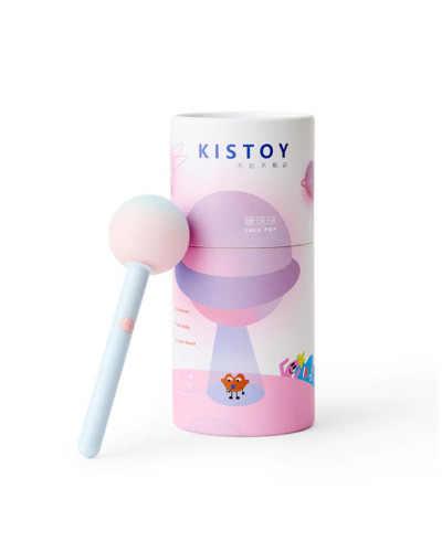 Вибратор-конфетка на палочке KISTOY Lala Pop, 2 мотора, маска на глаза в комплекте - Фото №1
