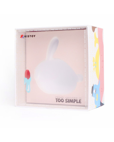 Вакуумный клиторальный стимулятор с вибрацией KISTOY Too Simple White - Фото №3
