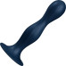 Дилдо Satisfyer Double Ball-R Dark Blue, унисекс, подвижные шарики внутри, на присоске - Фото №1