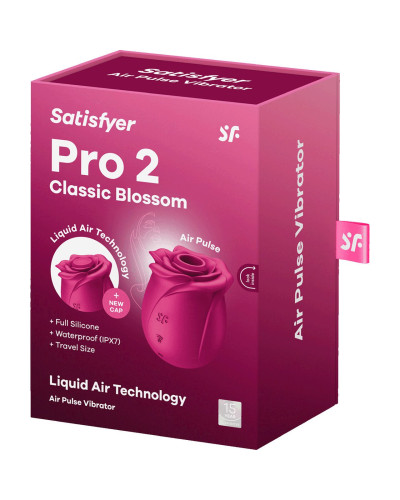 Вакуумный клиторальный стимулятор Satisfyer Pro 2 Classic Blossom, технология Liquid Air - Фото №7
