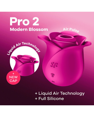 Вакуумний кліторальний стимулятор Satisfyer Pro 2 Modern Blossom, технологія Liquid Air - Фото №6