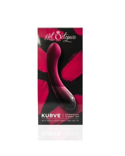 Вибратор для точки G Hot Octopuss KURVE, Treble and Bass Technology, 2 мотора, мягкий кончик - Фото №10