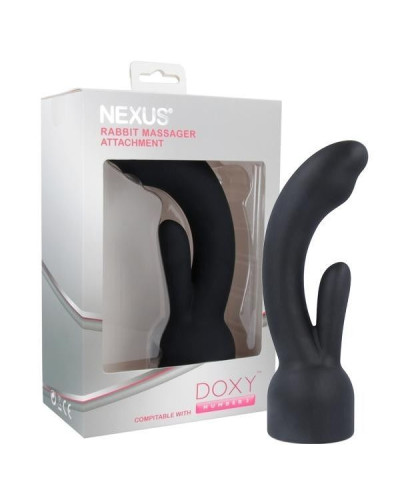 Насадка для вібромасажера Doxy Number 3 - Nexus Rabbit Massager у вигляді вібратора-кролика - Фото №1