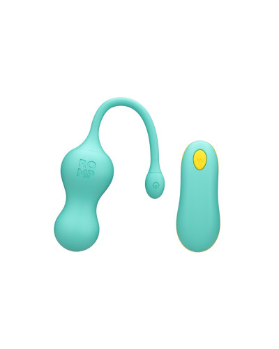 Виброяйцо для точки G с пультом управления Romp Cello Light Teal, водонепроницаемое - Фото №1