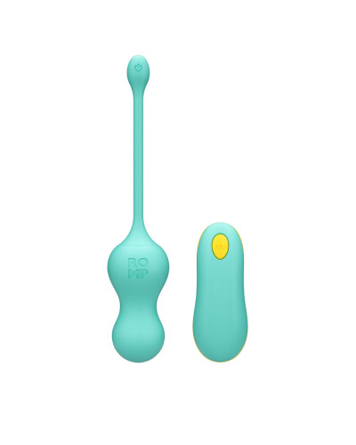 Виброяйцо для точки G с пультом управления Romp Cello Light Teal, водонепроницаемое - Фото №2