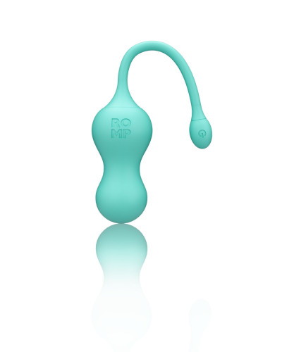 Виброяйцо для точки G с пультом управления Romp Cello Light Teal, водонепроницаемое - Фото №3