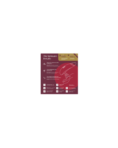 Вакуумный клиторальный стимулятор Womanizer Premium 2 - Bordeaux, функции Autopilot и Smart Silence - Фото №9