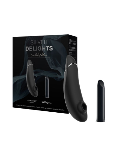 Преміальний подарунковий набір Silver Delights Collection: Womanizer Premium та We-Vibe Tango - Фото №1