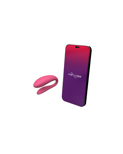 Смарт-вибратор для пар We-Vibe Sync Lite Pink, 10 виброрежимов, можно совмещать с проникающим сексом - Фото №1
