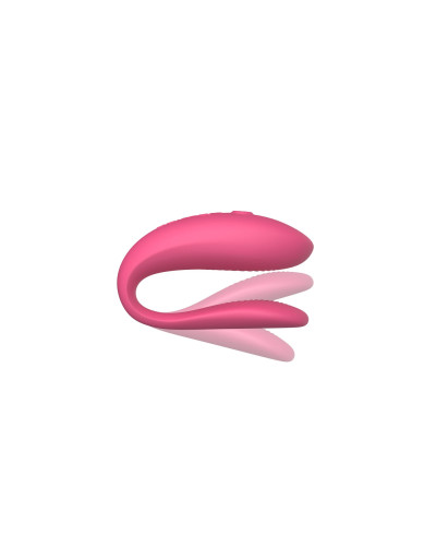 Смарт-вибратор для пар We-Vibe Sync Lite Pink, 10 виброрежимов, можно совмещать с проникающим сексом - Фото №3