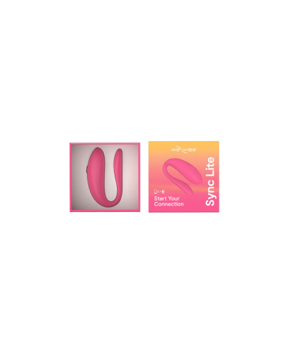 Смарт-вибратор для пар We-Vibe Sync Lite Pink, 10 виброрежимов, можно совмещать с проникающим сексом - Фото №7