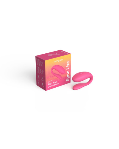Смарт-вибратор для пар We-Vibe Sync Lite Pink, 10 виброрежимов, можно совмещать с проникающим сексом - Фото №8