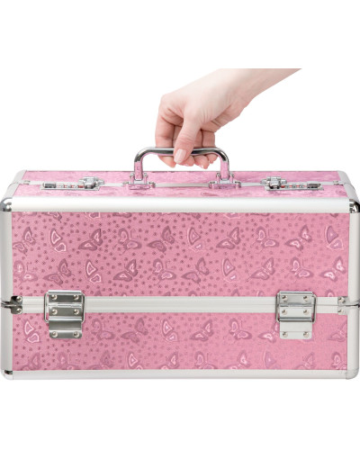 Великий кейс для зберігання секс-іграшок BMS Factory Large Lokable Vibrator Case Pink, кодовий замок - Фото №4