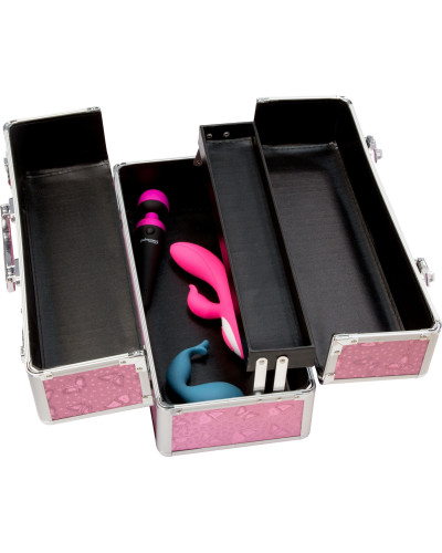 Великий кейс для зберігання секс-іграшок BMS Factory Large Lokable Vibrator Case Pink, кодовий замок - Фото №6
