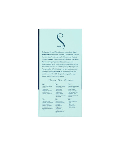 Віброкуля Swan Maximum + Comfy Cuff Blue, суперпотужна, різна інтенсивність, силіконова манжета - Фото №10