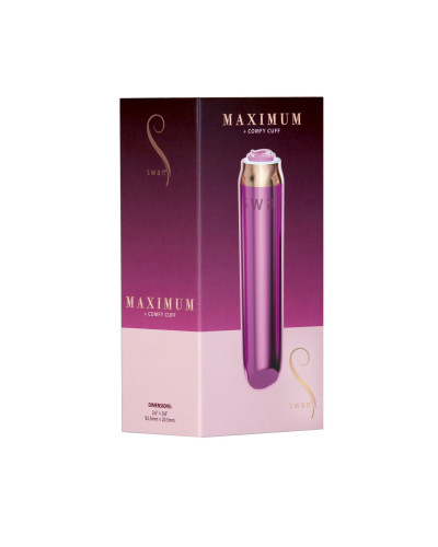 Віброкуля Swan Maximum + Comfy Cuff Pink, суперпотужна, різна інтенсивність, силіконова манжета - Фото №8