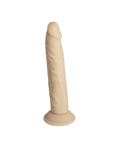 Фалоімітатор Naked Addiction — 9″ Silicone Dual Density Bendable Dildo Vanilla, віброкуля в подаруно - Фото №1