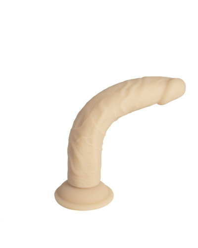 Фалоімітатор Naked Addiction — 9″ Silicone Dual Density Bendable Dildo Vanilla, віброкуля в подаруно - Фото №2