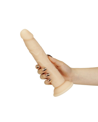 Фалоімітатор Naked Addiction — 9″ Silicone Dual Density Bendable Dildo Vanilla, віброкуля в подаруно - Фото №3