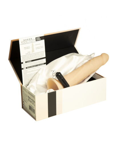 Фалоімітатор Naked Addiction — 9″ Silicone Dual Density Bendable Dildo Vanilla, віброкуля в подаруно - Фото №7