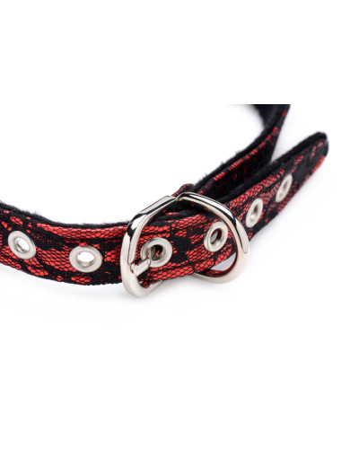 Кляп з трояндою Master Series: Eye-Catching Ball Gag With Rose, чорно-червоний - Фото №6